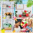 Wesiti 6 Pcs Crystal Glass Fruit Decor Strawberry Apple Peach Lemon Pomegranate Fruit Figurines Collectibles Blown Glass Decor Tabletop Centerpiece Decoration for Home Birthday Kitchen Wedding