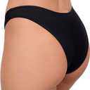 Sports Illustrated Womens Scoop Hipster Bikini Bottom (Black, XL)