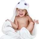 HIPHOP PANDA Hooded Towel - Rayon Made from Bamboo, Bath Towel with Bear Ears for Newborn, Babie, Toddler, Infant - Absorbent Large Baby Towel - Unicorn, 30 x 30 Inch