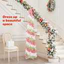 4 x 5FT Artificial Pencil Christmas Tree, Red Green White Pop Up Small Christmas Tinsel Tree, for Home Holiday Porch Fireplace Xmas Indoor Party Decoration.