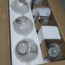 Bathroom Vanity Light Fixtures: 4 Lights Mid Century Modern Bathroom Lighting Fixtures Over Mirrors - Brushed Nickel Wall Sconce with Milky Glass Ball Shades for Bath Bedroom