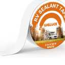 WELLUCK RV Roof Tape Sealant Roofing Tape, 2 Inch X 50 Foot Natural White RV Tape for Roof Repair Camper Trailer Boat Sealing Leak Repair, UV & Waterproof