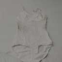 BRABIC Lace Bodysuit for Women Tummy Control Shapewear Sleeveless Tops V-Neck Backless Camisole Jumpsuit Shaper (Small, White)