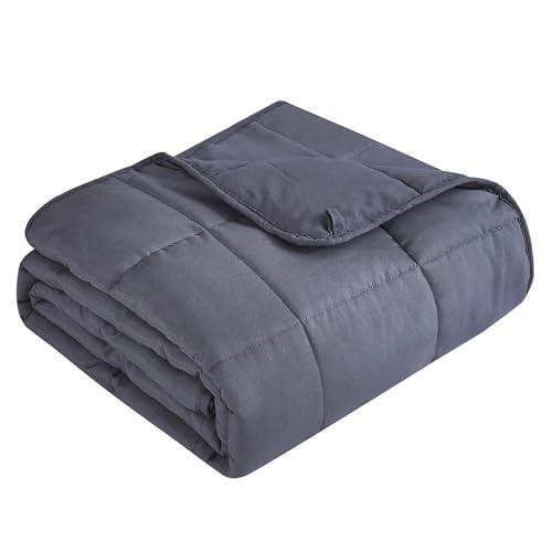 Weighted Blanket (20lbs 60"x80" Queen Size) Cooling Breathable Heavy Blanket Microfiber Material with Glass Beads Big Blanket for Adult All-Season Summer Fall Winter Soft Thick Comfort