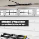Garage Door Torsion Spring Set, Pair of 2" Electrophoresis Coated Garage Door Springs Replacement with 2 Non-Slip Winding Bars and Bearing, Minimum 16000 Cycles (.207x2x20")