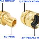 Pressure Washer Quick Connect Kit, Quick Disconnect Kit, M22 14mm Metric Male Thread Quick Connector, M22 to 3/8'' Quick Connect, 3/4" to Quick Release, 8 Pack