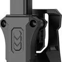 Single Magazine Pouch, Universal 9mm .40 Mag Holder Double Stack Mag. Paddle Holster 1911 Single Stack Mag. Belt Pouch with 360 Adj. Molle Belt, Fit Glock Sig sauer S&W Beretta Browning Taurus H&K