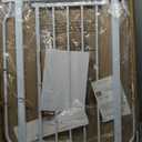 Narrow Baby Gate for Stairs 25-28 Inch Dog Gates for Small Doorways White