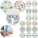 Breling 18 Pack Feeding Tube Pads Button Pad Gtube Button Covers Reusable g Tube Cutie Dinosaur Feeding Supplies for Kids Baby Breastfeeding Nursing Care (Dinosaur)
