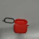 DaQin Compatible with AirPods 4 Case, Soft Silicone Full Protective Case Cover for Apple AirPods 4 Cases with Keychain, Compatible with AirPods 4th Generation Case Accessories for Women Men, Red