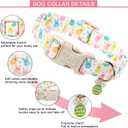 Easter Day Dog Collar, UP URARA PUP Easter Bunny Adjustable Pet Collar with Quick Release, Colorful Rabbits Dog Collars for Small Medium Large Dogs