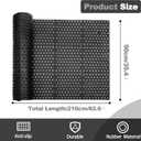 MYOYAY 83"x 36" Commercial Anti-Fatigue Drainage Rubber Mat Roll Non-Slip Rubber Drainage Mat Heavy Duty Commercial Restaurant Bar Rubber Floor Mat with Holes Non-Slip Wet Area Use Door Mat Black