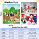 Farm Animal Throw Blanket Cute Farm Animal Blanket for Kids Soft Cozy Flannel Farm Dog Pig Lamb Hen Horse Cow Blankets Fluffy Fleece Cartoon Animal Blanket for Toddler Child Girl Boy Gifts 40x50 Inch