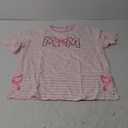 Oversized Mama Shirts Women Pink Bow Graphic Mom Tshirt Funny Mom Life Tee Casual Mama Gifts Short Sleeve Tops Large