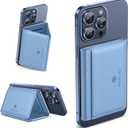 Miracase Magnetic Wallet for Men/Women with Stand, Compatible with MagSafe Wallet, 4+ Cards, 0.5 inch thick, Card Holder for iPhone 17/16/15/14/13/12 Series(Light Blue)