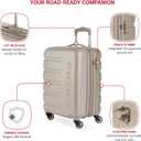 SwissGear 7366 Signature Hardside Expandable Luggage with Spinner Wheels, TSA Lock, Cup-Holder, Sand, 2-Piece Set (19/27)