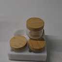 4 Pack 10 oz Overnight Oats Containers with Bamboo Lids, Reusable Glass Food Storage Jars with Airtight Lids, Wide Mouth Mason Jars for Snack Yogurt Fruit Salad