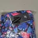 FT FENTENG Mens Swim Trunks Quick Dry Board Shorts with Mesh Lining, Breathable Surf Beach Shorts Swimwear Bathing Suits (XXL, Blue Leaf Flamingo-1) 