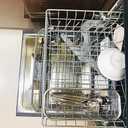 Dishwasher Silverware Basket Stainless Steel Dishwasher Basket Cutlery Silverware Organizer Countertop Utensil Holder, Silver (Mesh-M)