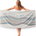 Mental Health Beach Towel, Mental Health Beach Towels Oversized Gifts for Women Men, Progress is Not Linear Therapy Quick Dry Travel Sand Free Towel Decor for Bathroom Swimming Pool 30x60in