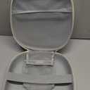 NCVI Breast Pump Carrying Case for Pump Parts and Bottles, Portable Wearable Pump Travel Bag Organizer for Working Moms, Durability Hard Shell, Interior with 3 Compartments through Mesh Bag, Beige