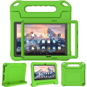 Kids Case for 10 Inch Tablet(13th/11th Generation, 2023/2021 Release) - Durable Shockproof Protective Cover with Screen Protector for 10/10 Plus/HD 10 Tablet, Not for iPad Samsung Tablet, Green