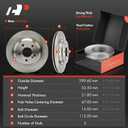 A-Premium 11.81 In (300mm) Rear Vented Brake Rotors and Ceramic Pads Kit | Compatible with Audi, Porsche and Volkswagen Models - Cayenne 2003-2006/2008-2010, Q7 2007-2015, Touareg, 6-Pack