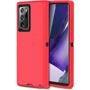 MXX Case for Galaxy Note 20 Ultra Case Heavy Duty Protective Case with [3 Layers] Rugged Rubber Shockproof Protection Cover for Galaxy Note 20 Ultra (Red/Black) (Galaxy Note 20 Ultra Case 6.9 inch)
