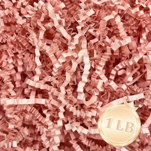 1 LB Pink Crinkle Cut Paper Shred Filler Great for Gift Wrapping, Pink Basket Fillers, Birthday, Gift Wrapping, Anniversary, Valentine's St. Patrick's Day, Easter Party Decor Filling Supplies