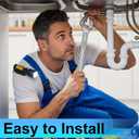 4 Pack 1-1/2 Hub x 1-1/4 Slip PVC Trap Adapter Dwv Drain Pipe Slip Coupling P-trap Connector White PVC Drain Fitting for Bathroom Kitchen Sink