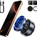 Magnetic Phone Holder, 360Rotation Car Phone Mount, Electric Vacuum Strong Magnet for Any Smooth Surface Kitchen Mirror Gym,Cell Phone Holder Compatible with iPhone Android ( Not charging phone)