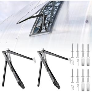 Amylove 2 Pcs Dual Spring Automatic Roof Vent Opener Greenhouse Accessories Solar Greenhouse Heater Sensitive Ventilation Kit Automatic Window Vent Opener Replacement for Gardening