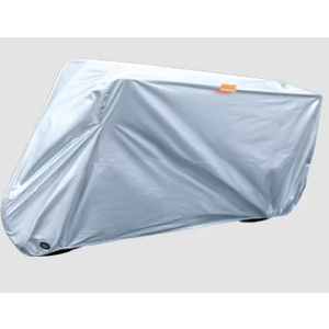 Motorcycle Cover Waterproof Outdoor - Cool Silver Color UV Protection with Reflective Strip