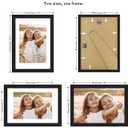 Hongkee 10x14 Picture Frame with Real Glass - 8x12 Wooden Frame with Mat, Horizontal and Vertical Display for Wall or Tabletop (Black, 1 Pack)