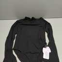 MANGOPOP Bell Sleeve Mock Neck Long Sleeve Bodysuit for Going Out Tops for Women, Size L