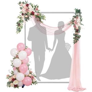 Wedding Arch Stand, 7x4FT Arch for Wedding Ceremony, Square Backdrop Metal Stand Frame Heavy Duty for Party, Garden, Anniversary, Baby Shower, Outdoor, Indoor, Rectangle Archway for Balloon Decoration