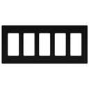 ENERLITES Screwless Decorator Wall Plates Child Safe Outlet Covers, Size 5-Gang 4.68" H x 10.14 L, Unbreakable Polycarbonate Thermoplastic, SI8835-BK, Glossy, Black