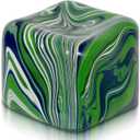 Adult-Size Flow 7cm Stress Cube Larger Than Mini Squishy Cubes, Slow-Rise Sensory Fidget for Stress Relief, Focus & Light Hand Exercise Safe for Ages 3+ (Green)