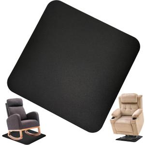 Recliner Pads for Hardwood Floors, Under Recliner Floor Protectors Furniture Pads to Keep Furniture from Sliding, Swivel Chairs Recliner mats for Hardwood Floors Non Slip Recliner Grippers (Sq-Black-30 "x30")