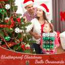 Christmas Ornaments Balls - 30 Pcs 2.4 Inch Shatterproof Plastic Christmas Balls Sets, Red Green & White Small Christmas Tree Ball Hanging Ornaments for Holiday Wreath Party Christmas Tree Decor (D)