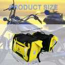 Motorcycle Saddle Bags Waterproof 60L (30L*2) Motorbike Saddlebags Motor Side Bag Pannier Bag for Most Motorcycle Racks (Yellow)