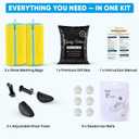Shoe Washing Machine Bag 2Pcs Shoe Cleaning Laundry Bags for Sneakers | Shoe Trees and 6 Deodorizer Balls Included, Secure Zip Lock Sneaker Washing Machine 360 Deep Shoe Cleaning Bag