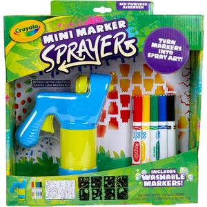 Crayola Mini Marker Sprayer, Marker Airbrush Kit, Gift for Kids, 7, 8, 9, 10