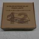 Solar Fence Lights Outdoor,12Pack,Warm White+RGB 9 Colors,1200mAh,Up and Down Fence Lights Solar Powered Waterproof,Solar Wall Lights for Fence,Backyard,PorchBlack