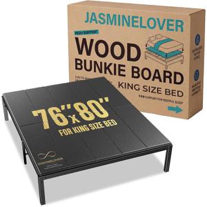 Bunkie Board King Size 76x80 - Heavy Duty Reinforced Wood Bed Boards for Under Mattress, Universal Sleeper Sofa Support Board with Anti-Sag Design for Metal Bed Frame, Platform Beds&Pull Out Couches