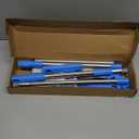 Window Cleaner with Long Handle(57IN), Glass Cleaning Tools with Silicone Squeegee & Microfiber Scrubber, Window Cleaning Kit for Shower Glass Mirror Door Car