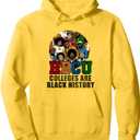 HBCU Colleges and Universities Black History Month Pullover Hoodie (Yellow)