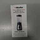 Mueller Smoothie Blender for Smoothies - Personal Blender for Shakes, Frozen Drinks, Baby Food & More, 15oz Travel Cup and Lid, Durable Stainless Steel Blades for Powerful Blending Performance, Red