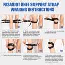 Knee Brace Patellar Tendon Support Strap for Women, Knee Pain Relief Adjustable Neoprene Knee Strap for Fitness, Excercise (Black, Large)