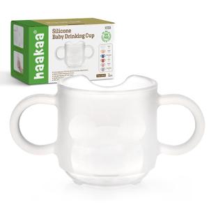 haakaa Silicone Toddler Cups, BPA Free Drop-proof Training Cups for Baby 6 Months+, 5 Ounce (Clear)